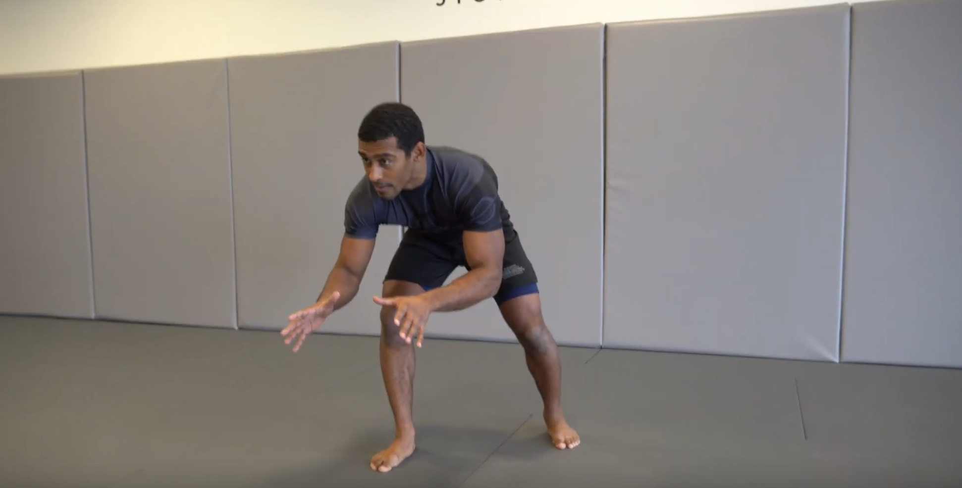 Me in a wrestling stance